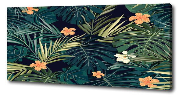 Print pe canvas frunze tropicale
