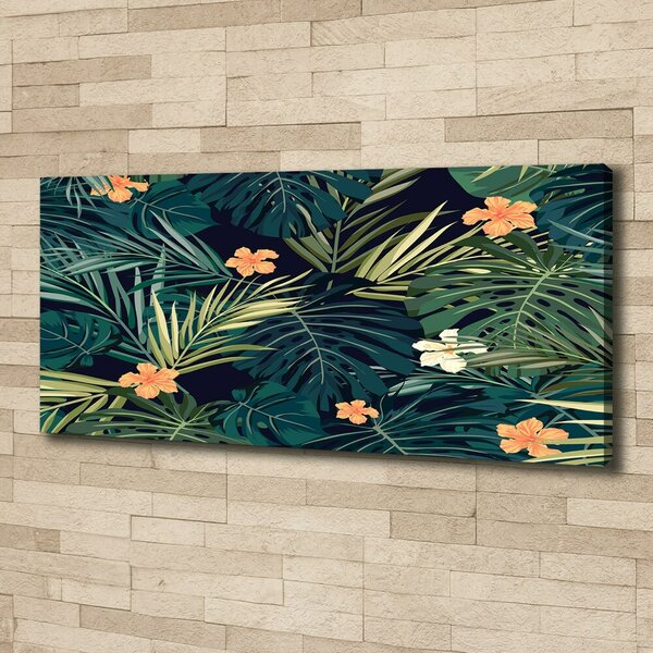 Print pe canvas frunze tropicale