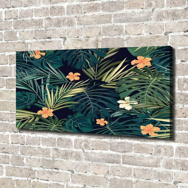 Print pe canvas frunze tropicale