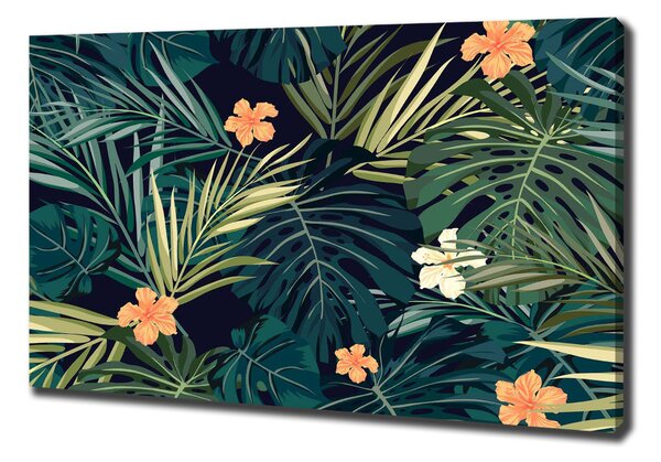 Print pe canvas frunze tropicale