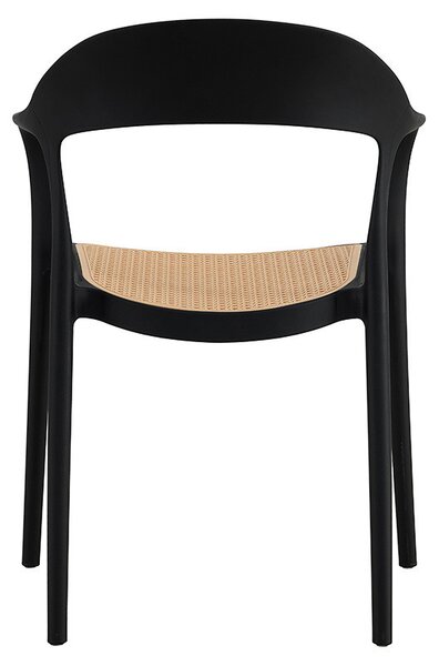 Scaun exterior Ember cu protectie UV plastic bej-negru 52.5x56.5x81cm