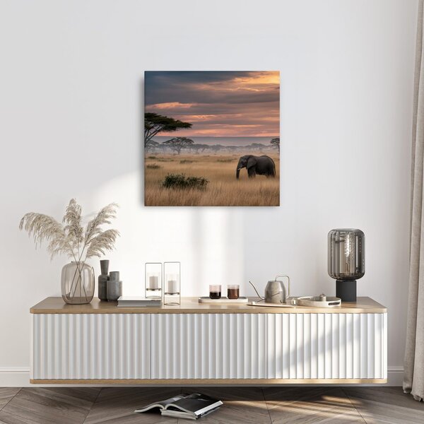 Tablou peisaj african cu acacia