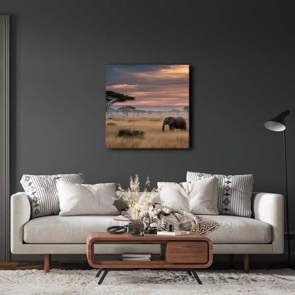 Tablou peisaj african cu acacia
