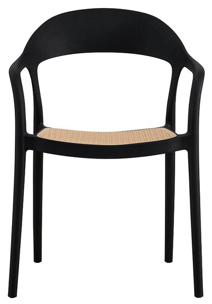 Scaun exterior Ember cu protectie UV plastic bej-negru 52.5x56.5x81cm
