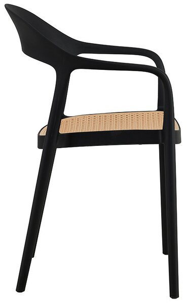 Scaun exterior Ember cu protectie UV plastic bej-negru 52.5x56.5x81cm