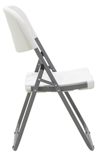 Scaun de camping pliabil Edison cu cadru metalic si plastic alb