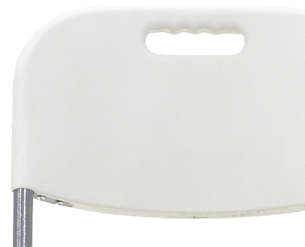 Scaun de camping pliabil Edison cu cadru metalic si plastic alb