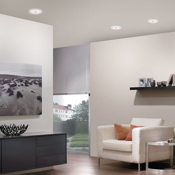 Paulmann Whirl lampă LED încas 4,9W set 3x rotundă, reglabil, Metalic, Camera de zi / sufragerie, Metal, Modern, Corpuri de iluminat încastrate rotunde