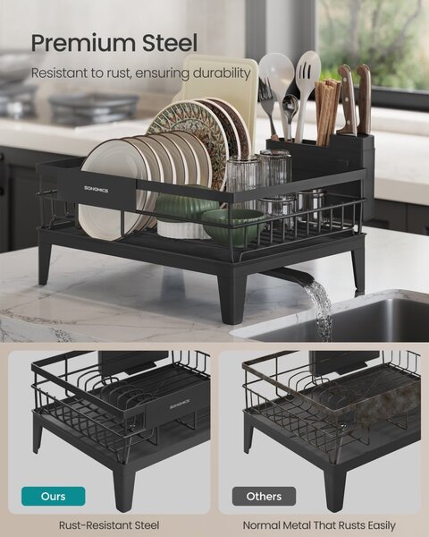 Suport vase Songmics Negru 42.4x35.4x22.6 cm
