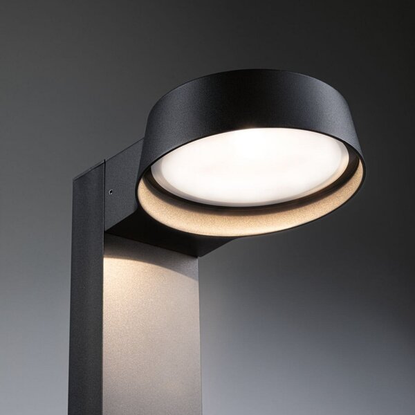 Paulmann Capea Grand, antracit 65 cm aluminiu IP44 bornă luminoasă LED, Negru, Aluminiu, Modern