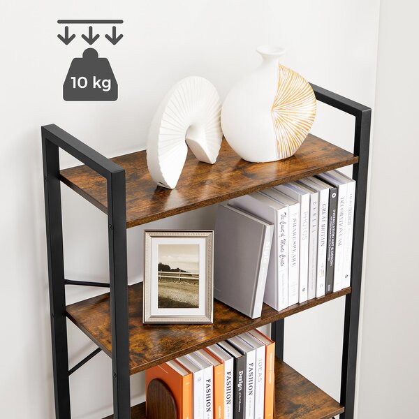 Biblioteca TAYLOR 6 rafturi 186x66 cm, rustic maro