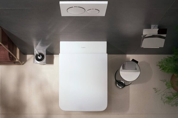 Capac vas WC suspendat Hansgrohe, ELUPURA ORIGINAL Q, soft close, quick release, alb