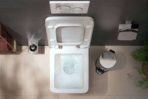 Capac vas WC suspendat Hansgrohe, ELUPURA ORIGINAL Q, soft close, quick release, alb
