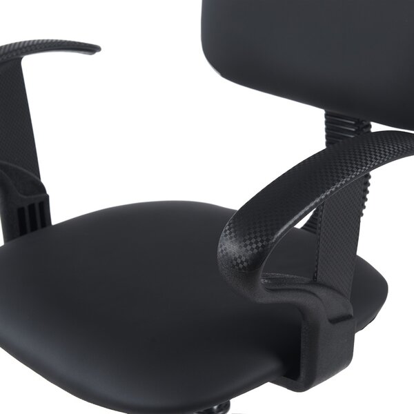 Scaun de birou Icina E, Pako World, PU, Negru, 58x54x102-123 cm