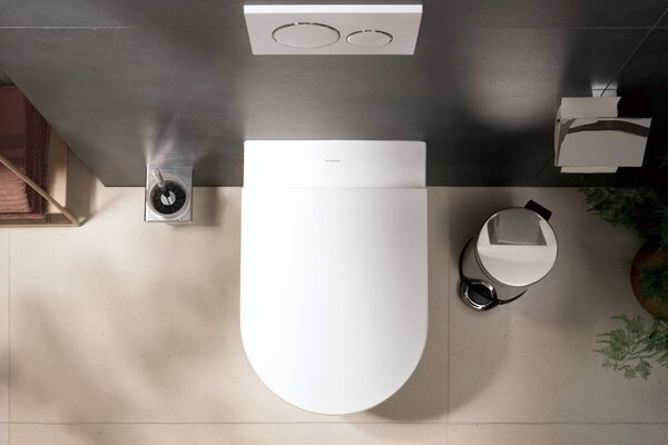 Capac vas WC suspendat Hansgrohe, ELUPURA ORIGINAL S, soft close, quick release, alb