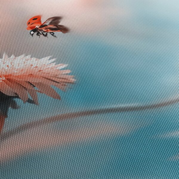 Tablou - Buburuze pe floare (70x50 cm)