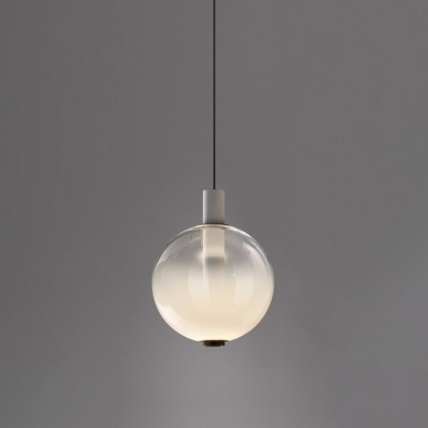 OLEV Lampă suspendată LED BEAM STICK NUANCE, alb, Ø 20 cm, 927, reglabil, Alb, Camera de zi / sufragerie, Sticlă, Design