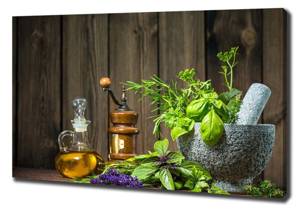 Print pe canvas Ierburi într-un mojar