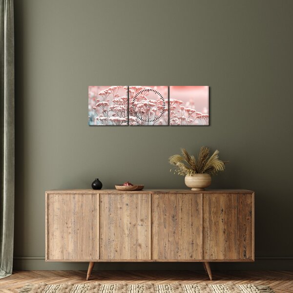 Tablou - Flori de câmp (cu ceas) (90x30 cm)