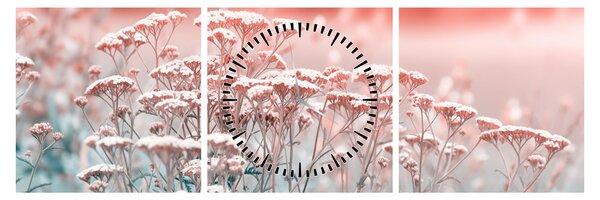 Tablou - Flori de câmp (cu ceas) (90x30 cm)