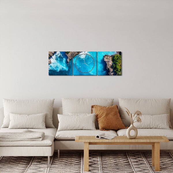 Tablou - Golful din Bali (cu ceas) (90x30 cm)