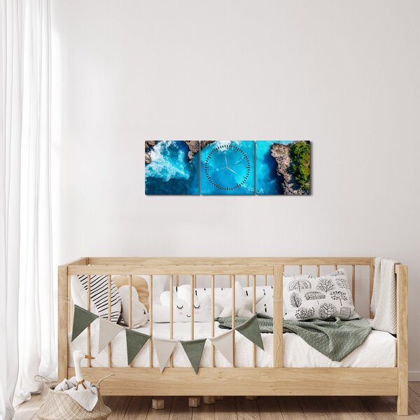 Tablou - Golful din Bali (cu ceas) (90x30 cm)
