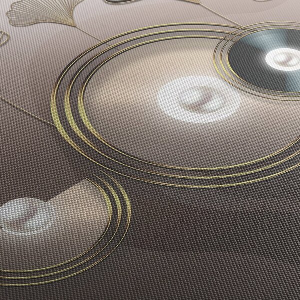 Tablou - Abstract maro-auriu (90x60 cm)