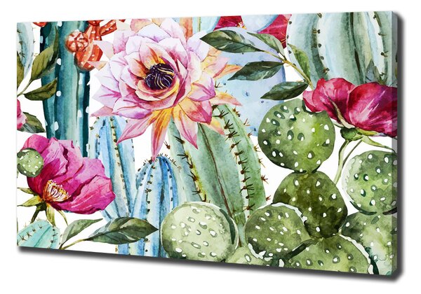 Tablou pe pânză canvas Cactuși și flori