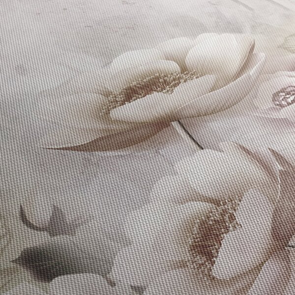 Tablou - Tufe roz (cu ceas) (90x30 cm)
