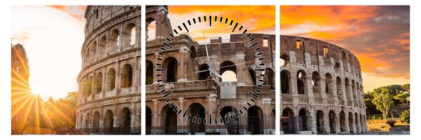Tablou - Coloseum din Roma (cu ceas) (90x30 cm)