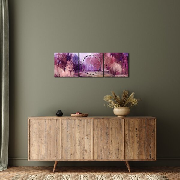Tablou - Peisaj de toamnă - pictură (cu ceas) (90x30 cm)