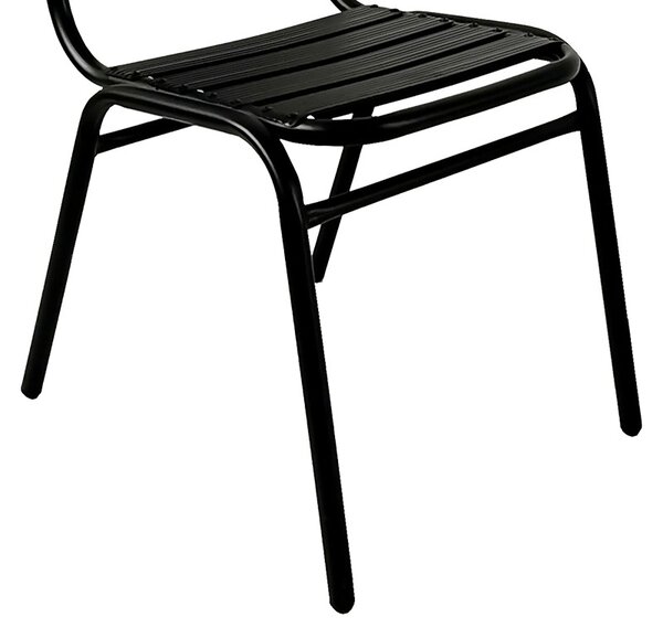 Scaun de exterior , Model Sussie, culoare negru, metal si aluminiu, 45x62x76 cm