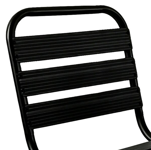 Scaun de exterior , Model Sussie, culoare negru, metal si aluminiu, 45x62x76 cm