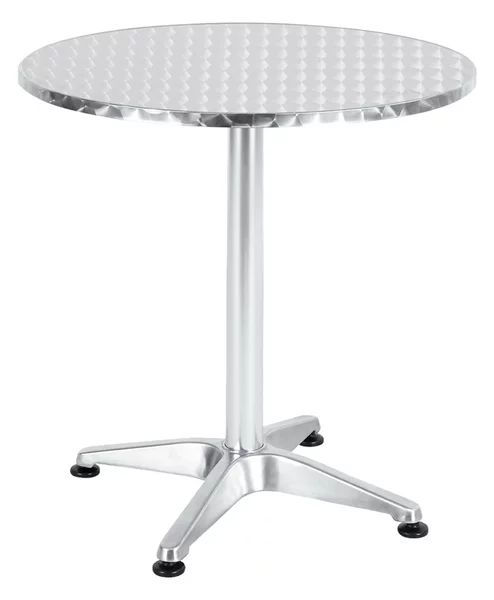 Masa de gradina, Model Lazo, culoare crom, aluminiu cromat, D70x70 cm