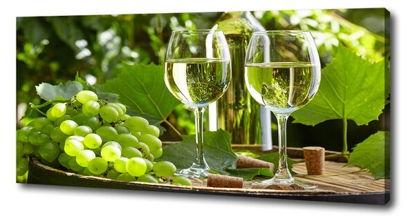 Tablouri tipărite pe pânză Vin alb și fructe
