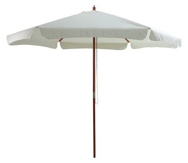 Umbrela de gradina, Model Trigo, culoare fildes, lemn si textil, D300 cm
