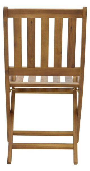 Scaun de exterior, Model Elijie, culoare natural, lemn masiv de salcam, 45x62x90 cm