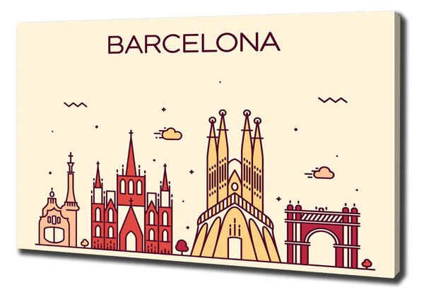 Print pe canvas inscripția Barcelona
