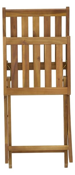 Scaun de exterior, Model Elijie, culoare natural, lemn masiv de salcam, 45x62x90 cm