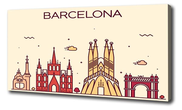 Print pe canvas inscripția Barcelona
