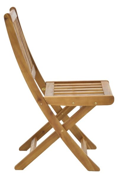 Scaun de exterior, Model Elijie, culoare natural, lemn masiv de salcam, 45x62x90 cm