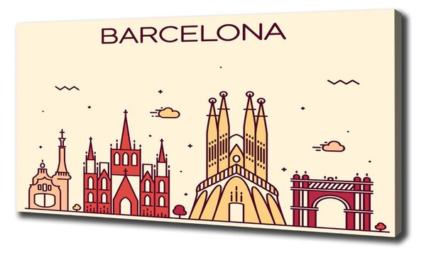 Print pe canvas inscripția Barcelona