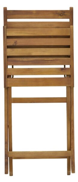 Scaun de exterior, Model Fatel, culoare natural, lemn masiv de salcam, 40x53x82 cm
