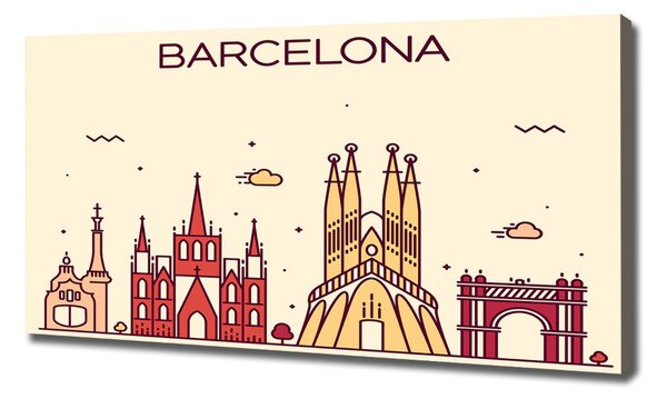 Print pe canvas inscripția Barcelona