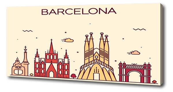 Print pe canvas inscripția Barcelona
