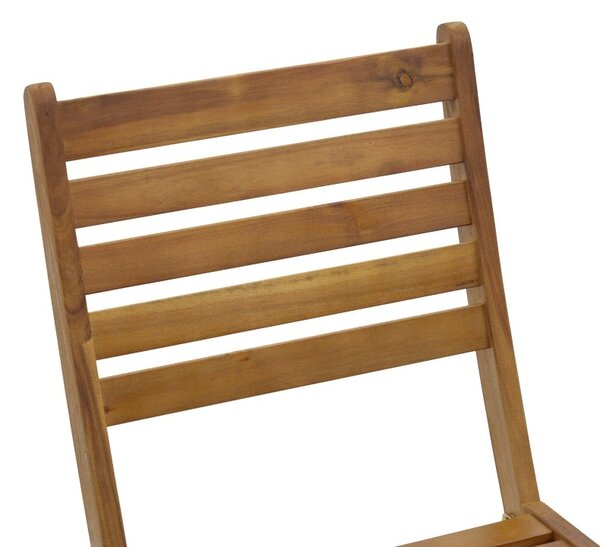 Scaun de exterior, Model Fatel, culoare natural, lemn masiv de salcam, 40x53x82 cm