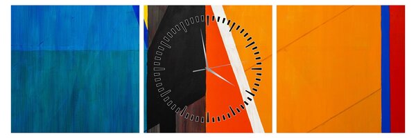 Tablou - Geometrie (cu ceas) (90x30 cm)