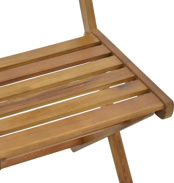 Scaun de exterior, Model Fatel, culoare natural, lemn masiv de salcam, 40x53x82 cm
