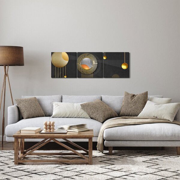 Tablou - Abstract (cu ceas) (90x30 cm)
