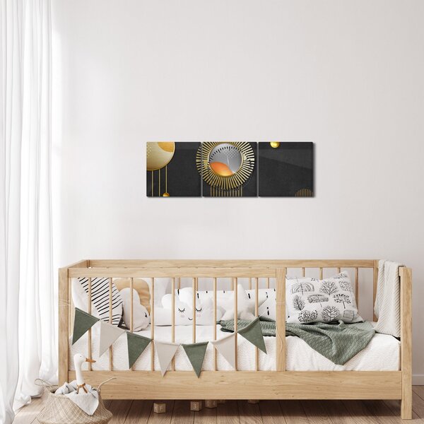 Tablou - Abstract (cu ceas) (90x30 cm)